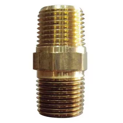 1/4" NPT Left Hand Thread x 1/4" NPT Right Hand Thread Brass