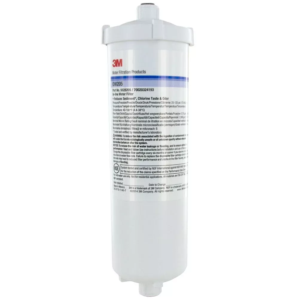 3M OW205 Inline Water Filter Cartridge 1/4" NPT - 5 mic
