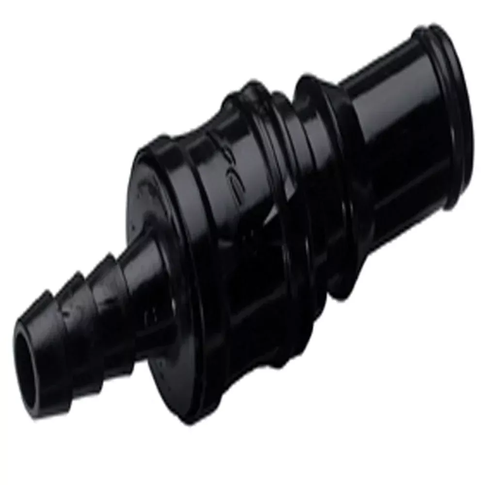 BAC22004MBLK Non-Valved In-Line Hose Barb BreakAway Coupling Insert Molded Black- 1/4 ID Barb