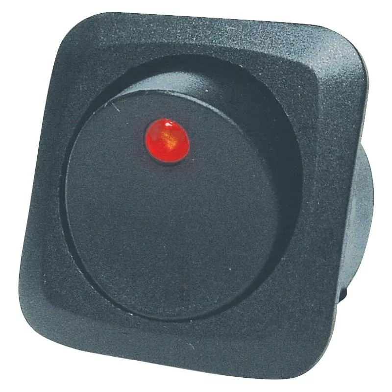 Calterm 40600 Rocker Switch, 25 A, 12 VDC, SPST, Black