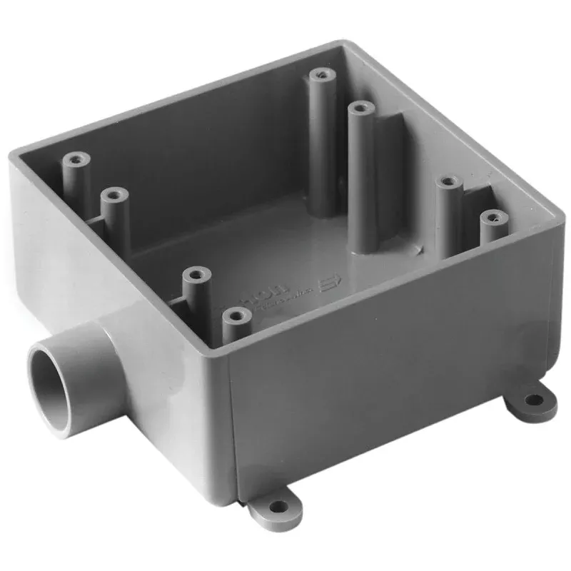 Carlon E9802DR Electrical Junction Box, 2-Gang, PVC