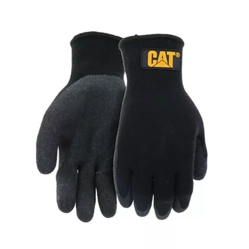 Cat CAT017400L Protective Gloves, L, Knit Wrist Cuff, Cotton/Polyester, Black