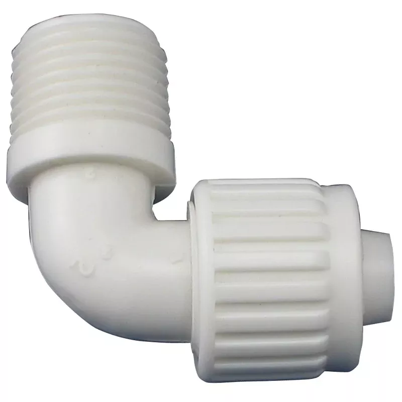 Flair-It PEXLOCK 16803 Pipe Elbow, 1/2 in, MPT, 90 deg Angle