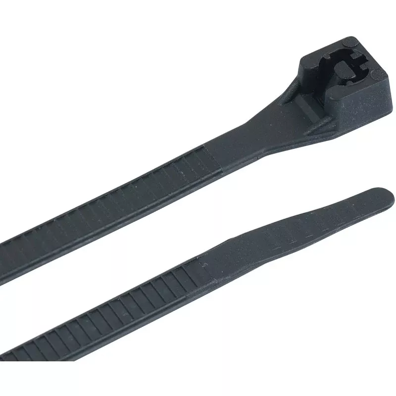 Gardner Bender 46-415UVB Cable Tie, 4 in Max Bundle Dia, Double-Lock Locking, 6/6 Nylon, Black, 15 in L, 50/PK