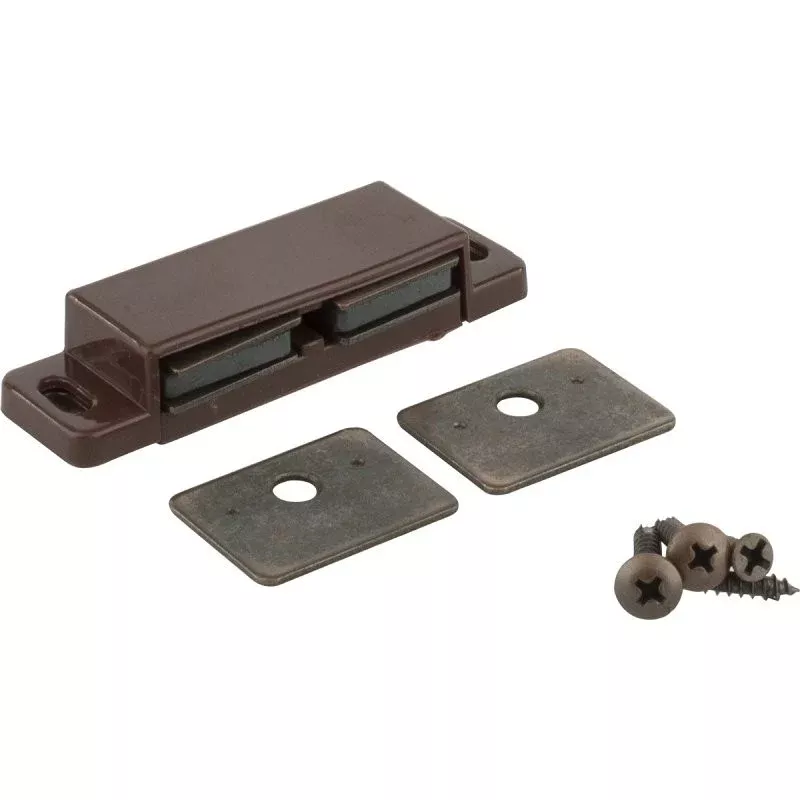 Hardware Resources KFCMD-A-BR2 Door Catch, Plastic, Brass, 2/PK