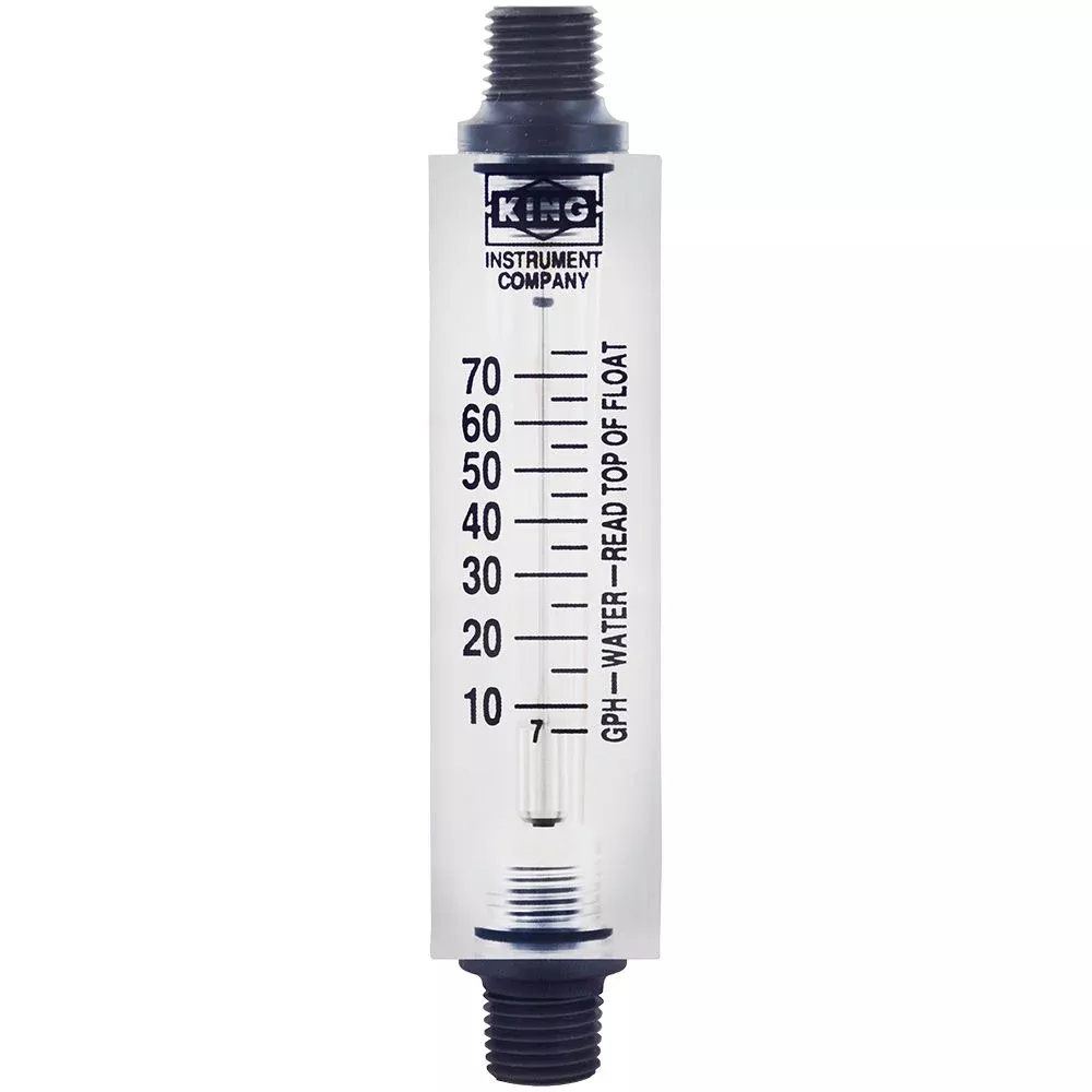 King 7510212A12 Acrylic Tube Flowmeter 75 GPH