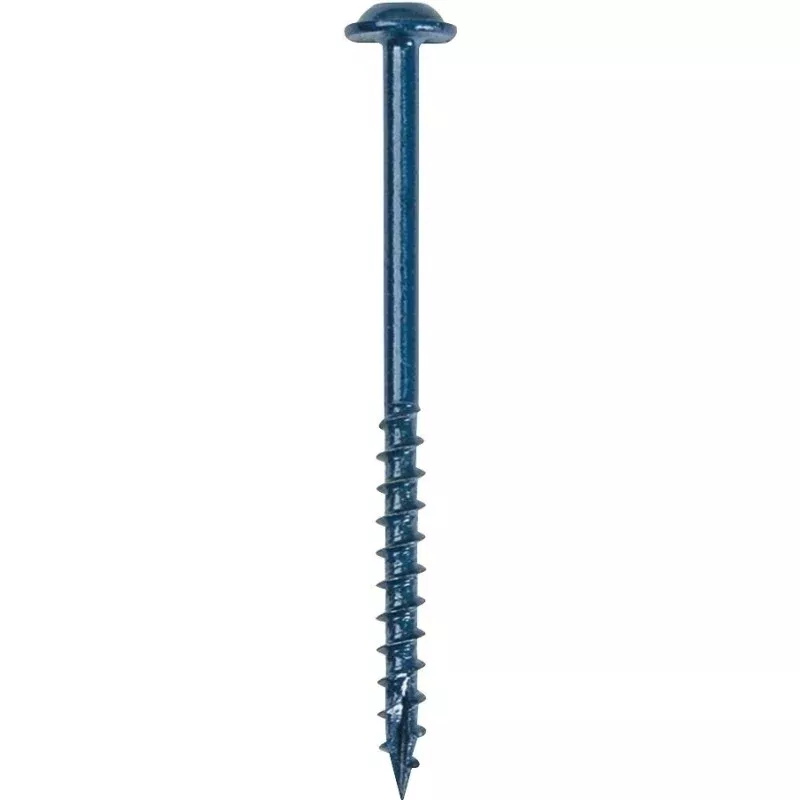 Kreg Blue-Kote SML-C250B-50 Pocket-Hole Screw, #8 Thread, Coarse Thread, Square Drive, Carbon Steel, 50/PK