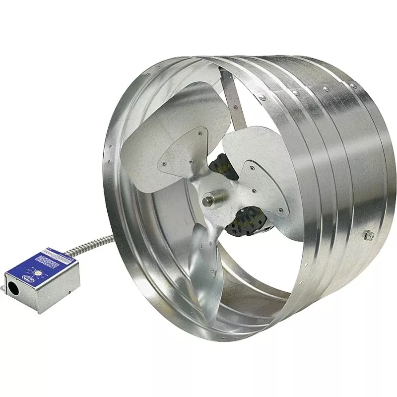Master Flow EGV5 Power Attic Vent, 120 V, 696 sq-in Net Free Ventilating Area, 1450 cfm Air, Galvanized Steel