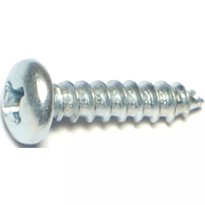 Midwest Fastener 03240 Screw, #8 Thread, Coarse Thread, Pan Head, Phillips Drive, Self-Tapping, Sharp Point, Steel, Zinc
