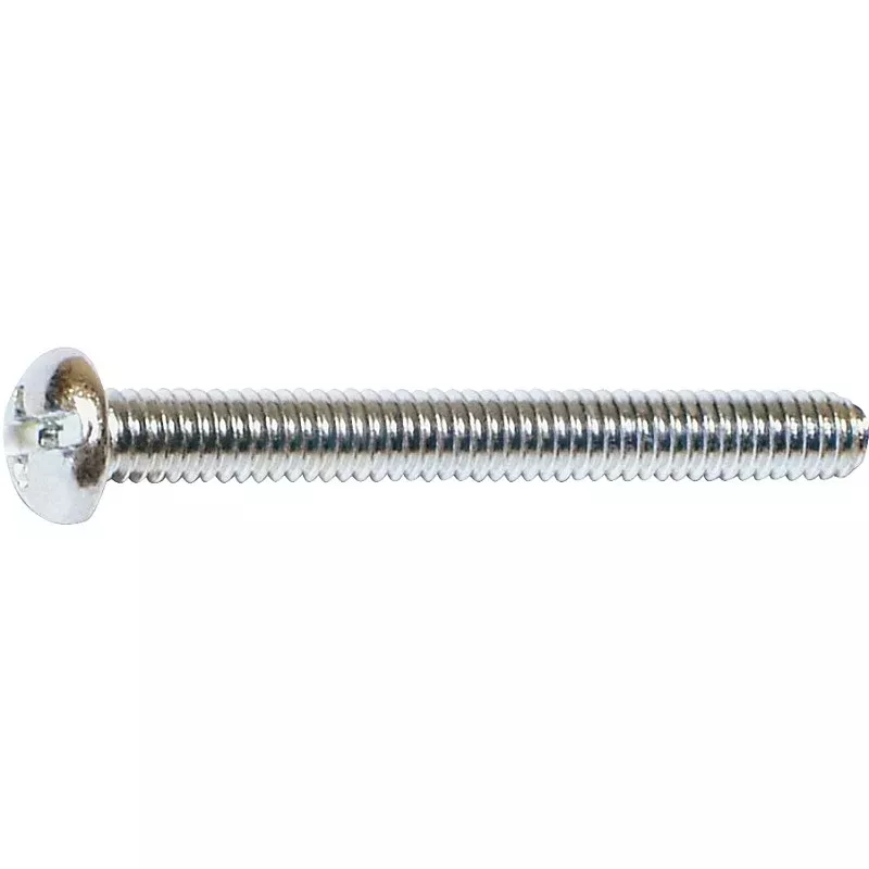 Midwest Fastener 07667 Machine Screw, #8-32 Thread, Fine Thread, Round Head, Combo Drive, Steel, Zinc, 100 PK