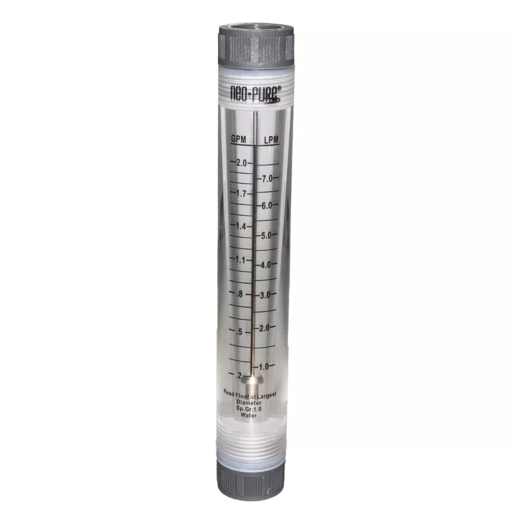 Neo-Pure Inline Flowmeter 2-20GPM 1" FNPT