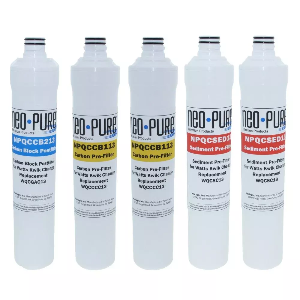 Neo-Pure Kwik Change 13" Watts RO Replacement Prefilter and Postfilter Kit