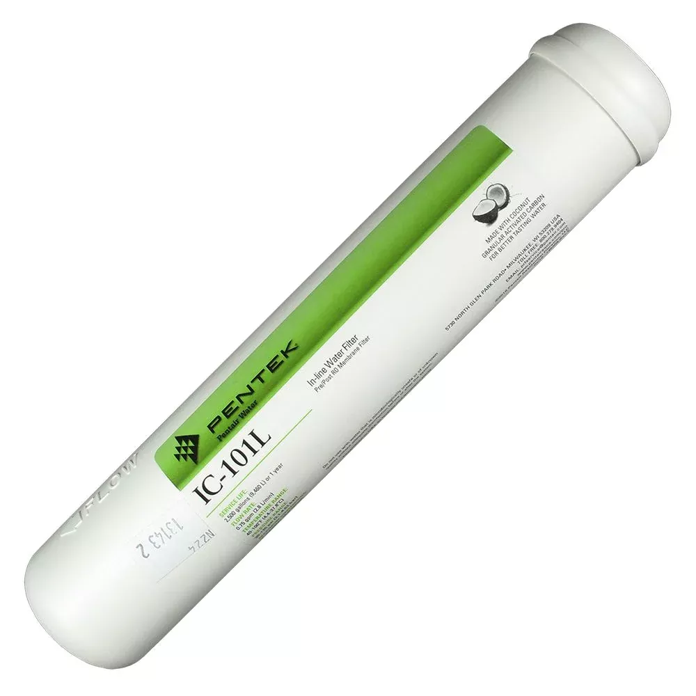 Pentek IC-101L Taste/Odor Inline RO Postfilter 1/4" FPT