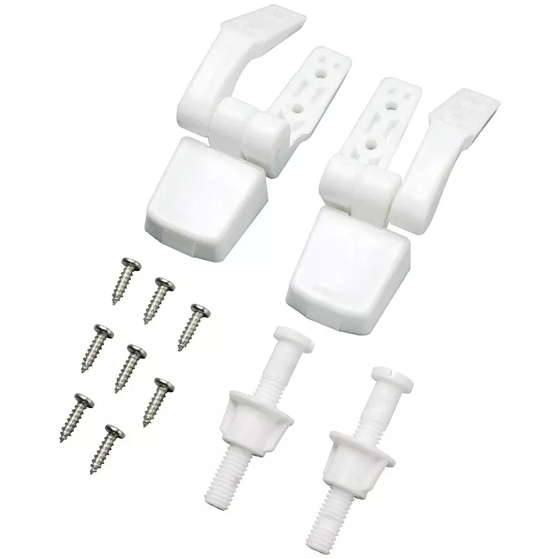 Plumb Pak PP835-34 Seat Hinge, Universal, Plastic, White