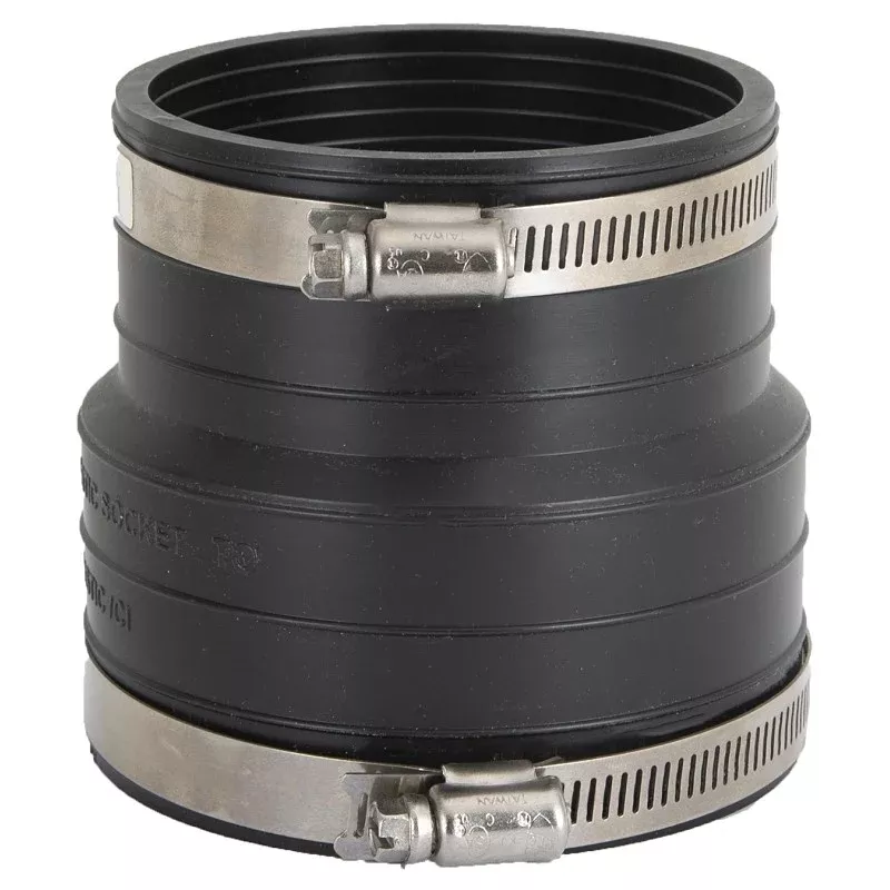 ProSource KJ-013 Coupling, 3 in, Socket to Pipe, PVC, Black