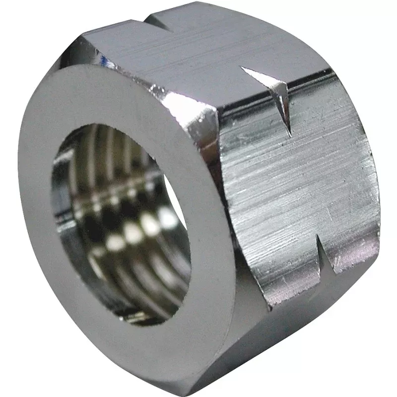 ProSource PMB-095 Faucet Coupling Nut, Brass, Silver, Chrome Plated