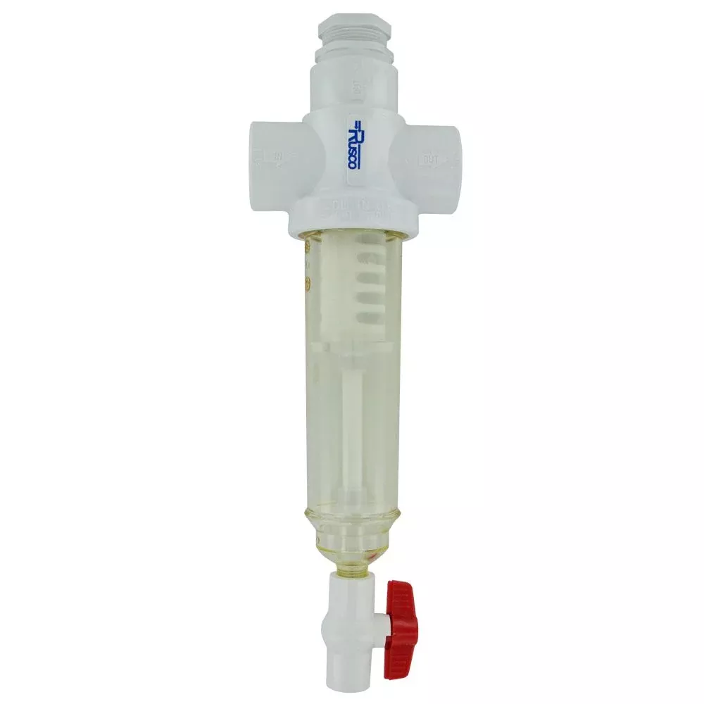 Rusco Chemically Resistant Sediment Trapper Filter Combo Style 1-1/2" PE