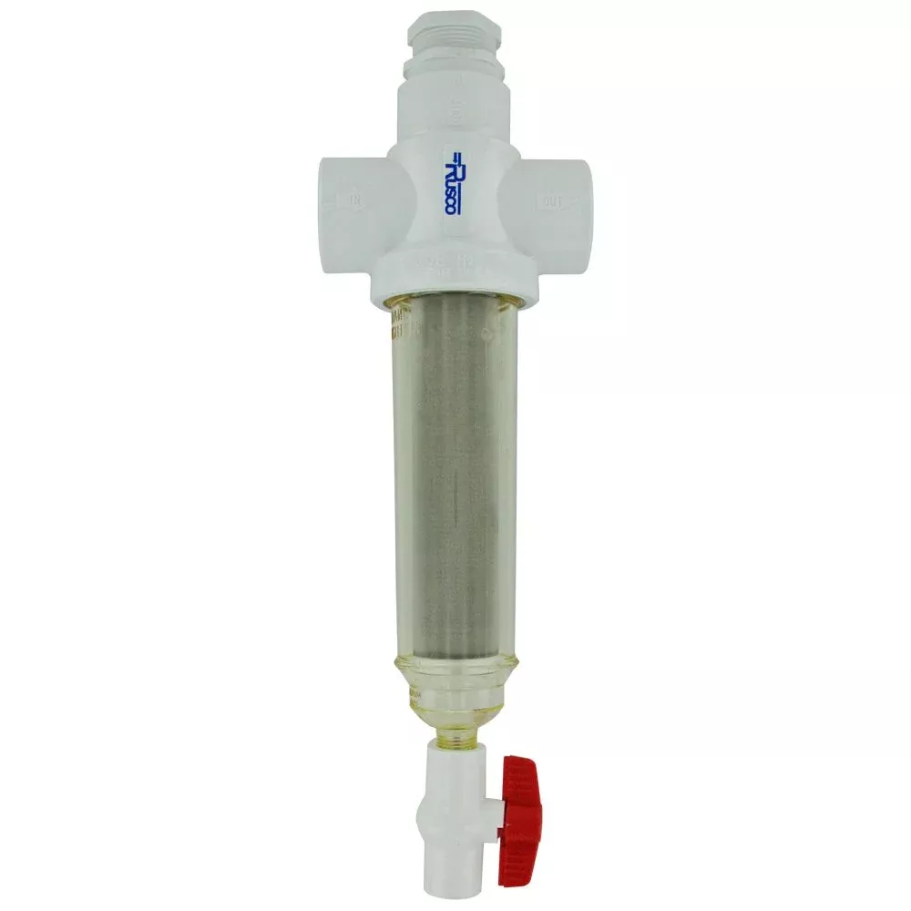 Rusco Chemically Resistant Spin Down Filter Combo Style 1-1/2" SS