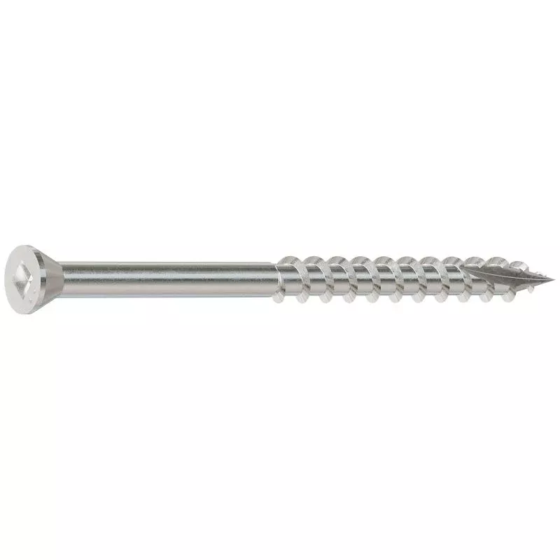 Simpson Strong-Tie S07225FT1WH01 Deck Screw, #7 Thread, 2-1/4 in L, Coarse Thread, Trim Head, 6-Lobe Drive, Steel