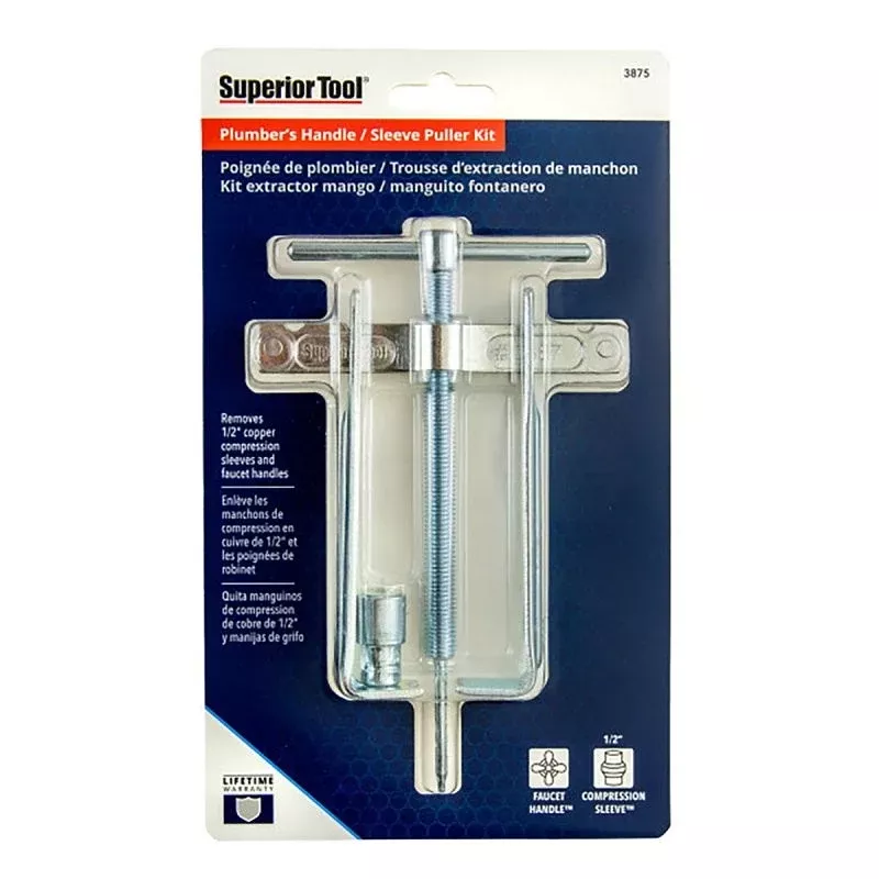 Superior Tool 03875 Plumber's Puller Kit, Steel