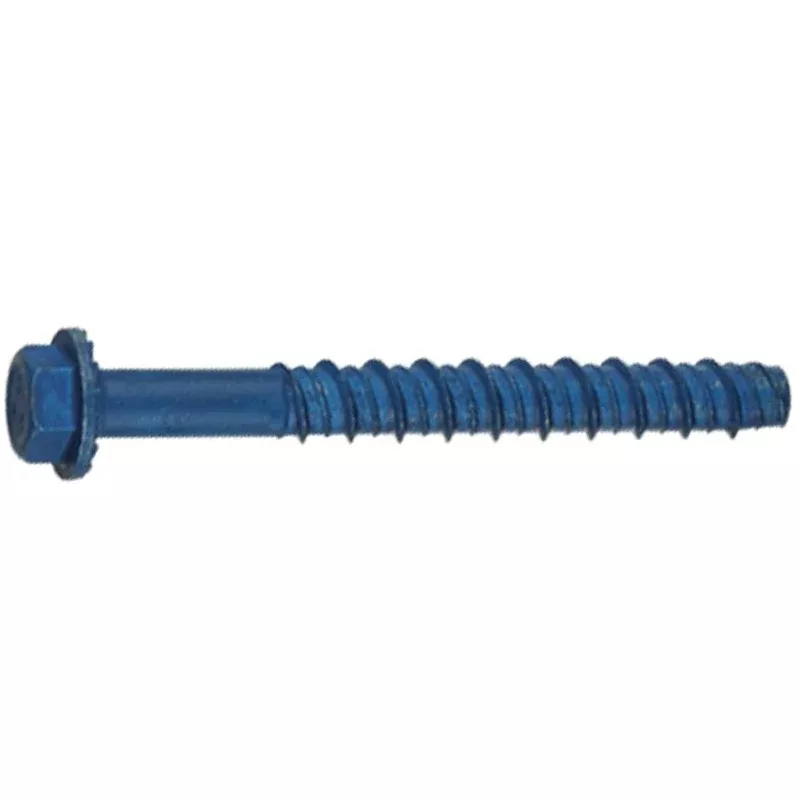 Tapcon 50404 Screw Anchor, Hex Drive, Steel, Metallic, 2 PK