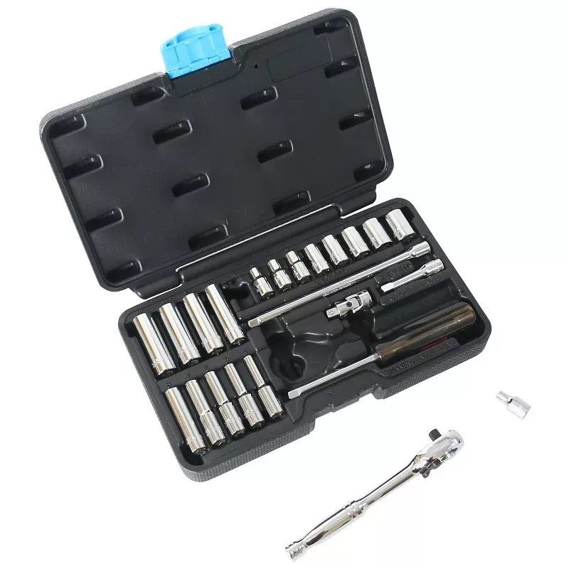 Vulcan TS-24PC-V1 Socket Set, Chrome Vanadium Steel, Chrome