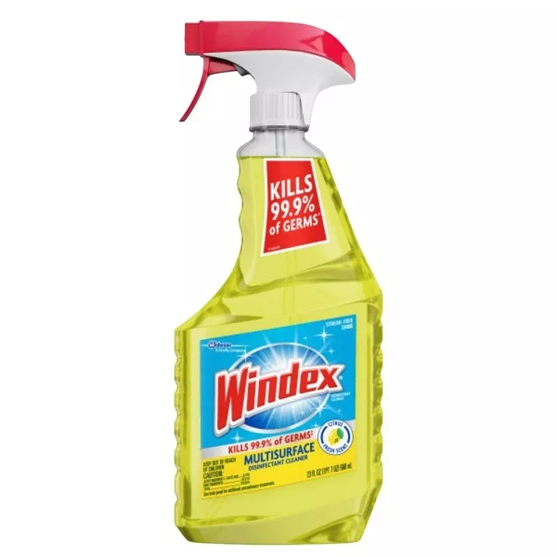 Windex 70251 Cleaner, 23 oz Spray Bottle, Liquid, Citrus, Yellow